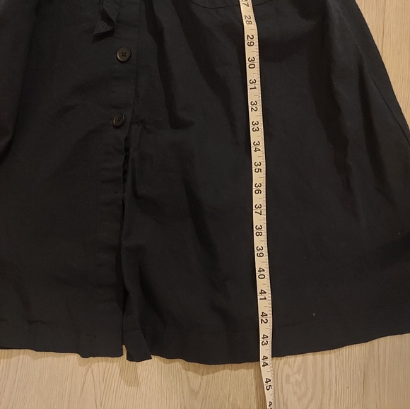 Barbour Linen Cotton Blend Summer Casual Midi Dress Navy Blue Size 8 Buttons - Picture 14 of 14